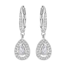 Carica l'immagine nel visualizzatore di Gallery, Swarovski Orecchini Attract Light Pear, bianco, placcatura rodio - Ilgrandebazar