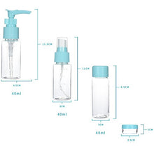 Carica l'immagine nel visualizzatore di Gallery, Bottiglie da Viaggio (11Pz), Cizen Kit Liquidi, Accessori Blu - Ilgrandebazar