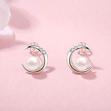 Carica l'immagine nel visualizzatore di Gallery, MEGA CREATIVE JEWELRY Orecchini de Donna Luna Perla Sterling 925 Cristalli... - Ilgrandebazar