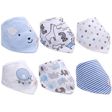 Carica l'immagine nel visualizzatore di Gallery, Yafane 6 Bavaglino Neonato Cotone Bavaglini Ragazzi e Ragazze 6 pc boy - Ilgrandebazar