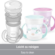 Carica l'immagine nel visualizzatore di Gallery, Nuk Mini Magic Cup Tazza Biberon Bordo Tartaruga (Turchese)