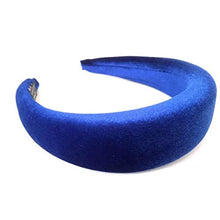Carica l'immagine nel visualizzatore di Gallery, Cerchietto per capelli donna bombato in velluto (BLU REALE) BLU REALE - Ilgrandebazar