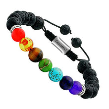 Carica l'immagine nel visualizzatore di Gallery, 7 Cristalli Chakra Pietre Bracciale Uomo e Donna, Tibetano, Braccialetti Ckl1 - Ilgrandebazar