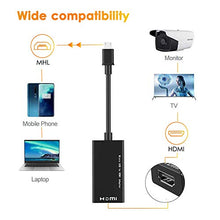 Carica l'immagine nel visualizzatore di Gallery, Convertitore da MHL a HDMI, Adattatore micro USB a HDMI con Cavo di Nero - Ilgrandebazar
