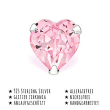 Carica l'immagine nel visualizzatore di Gallery, Monkimau Orecchini a forma di cuore con borchie realizzati in argento...