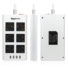 Carica l'immagine nel visualizzatore di Gallery, MutecPower Universale multipresa Ciabatta con 6 Prese e 4 Porte USB Spina EU - Ilgrandebazar