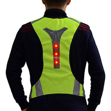 Carica l'immagine nel visualizzatore di Gallery, Gilet Giacca da Corsa Alta Visibilita LED Giubbotti Giallo Fluorescente #B - Ilgrandebazar