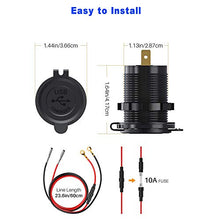 Carica l'immagine nel visualizzatore di Gallery, QC3.0 Presa USB per Auto Doppio con Interruttore Touch 12V / 24V 36W Blu