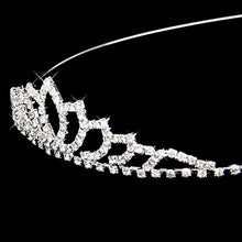 Carica l'immagine nel visualizzatore di Gallery, Pixnor Wedding Tiara nuziale strass Decor Hairband capelli Clip Loop...