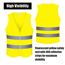 Carica l'immagine nel visualizzatore di Gallery, Giacche e Gilet Alta visibilità,2 Pezzi EN 471Gilet/Giubbotto di Sicurezza...