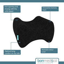Carica l'immagine nel visualizzatore di Gallery, bonmedico Cuscino Ergonomico per Ginocchio e Gambe, in Memory Nero - Ilgrandebazar