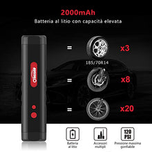 Carica l'immagine nel visualizzatore di Gallery, Oasser Compressore Portatile per Auto Mini Pompa Aria 120PSI 2000mAh... - Ilgrandebazar