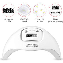 Carica l'immagine nel visualizzatore di Gallery, MOULEI 150W Lampada Unghie LED UV Professionale per Manicure/Pedicure,...