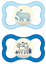 Carica l'immagine nel visualizzatore di Gallery, MAM, ciuccio in silicone Air Night, 6-16 blau