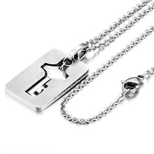 Carica l'immagine nel visualizzatore di Gallery, JewelryWe Gioielli Bracciale e Collana da Uomo Donna 2pezzi Acciaio Argento - Ilgrandebazar