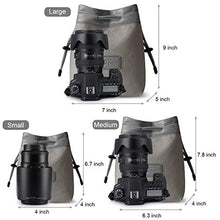 Carica l'immagine nel visualizzatore di Gallery, S-ZONE Borsa per Fotocamera Morbida Inserto DSLR Large, Grigio chiaro