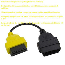 Carica l'immagine nel visualizzatore di Gallery, NiceCheck ECU Scan OBD2 - Cavo Adattatore diagnostico Giallo per Fiat ECUScan