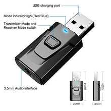 Carica l'immagine nel visualizzatore di Gallery, Aigoss Adattatore Bluetooth USB 2 in 1 Trasmettitore e Ricevitore, Bluetooth...