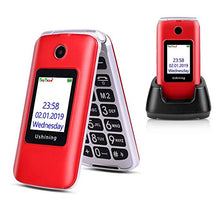 Carica l'immagine nel visualizzatore di Gallery, Ushining 3G Telefono Cellulare per anziani, con Rosso