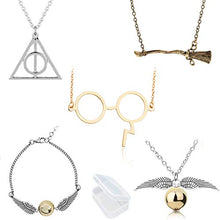 Carica l'immagine nel visualizzatore di Gallery, YouU 5 Pz Collana di doni della morte Boccino d'oro e bracciali,... - Ilgrandebazar