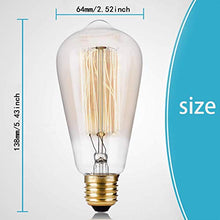 Carica l'immagine nel visualizzatore di Gallery, Wedna 60W Edison Vintage lampadina ST64 E27 lampada bar stile 4X - Ilgrandebazar
