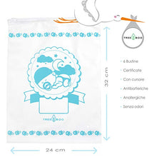 Carica l'immagine nel visualizzatore di Gallery, TREEBOO 6 Bustine per il Corredino del Neonato - Sacchetti, Buste AZZURRO - Ilgrandebazar