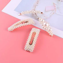 Carica l'immagine nel visualizzatore di Gallery, Lurrose, fermagli per capelli con perle, modello semplice e alla moda,... - Ilgrandebazar