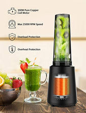 Carica l'immagine nel visualizzatore di Gallery, homgeek Mini Frullatore, Blender Smoothie Maker, Mixer per Frullati, Nero