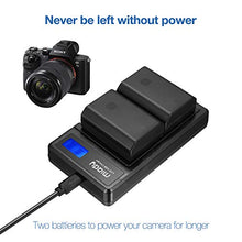 Carica l'immagine nel visualizzatore di Gallery, Miady - Confezione da 2 batterie e caricatore LCD NP-FZ100 Nero