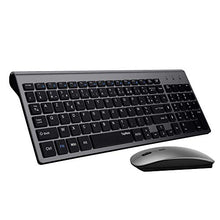 Carica l'immagine nel visualizzatore di Gallery, TopMate. Tastiera e Mouse Wireless combinati 2.4GHz Design Gris Negro