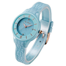 Carica l'immagine nel visualizzatore di Gallery, DR8986 Orologio da donna in plastica con cinturino silicone, Blue - Ilgrandebazar