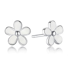 Carica l'immagine nel visualizzatore di Gallery, Bamoer 925 sterling Silver Darling Daisy orecchini con smalto bianco lucido... - Ilgrandebazar
