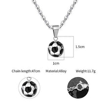 Carica l'immagine nel visualizzatore di Gallery, Ranikeer Collana da Donna Uomo con Pendenti Calcio, Regalo per Compleanno... - Ilgrandebazar