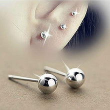 Carica l'immagine nel visualizzatore di Gallery, Fu You Orecchini Donna in Argento Sterling 925 Piccoli con Sfera 4... - Ilgrandebazar