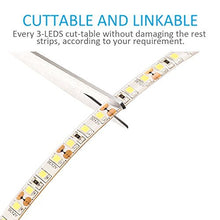Carica l'immagine nel visualizzatore di Gallery, Striscia led bianco freddo 300 leds IP65 impermeabile strisce 5 6000k+12v