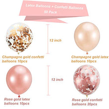 Carica l'immagine nel visualizzatore di Gallery, Gxhong Palloncini Oro Rosa Champagne in Lattice, 50 - Ilgrandebazar