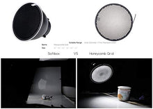 Carica l'immagine nel visualizzatore di Gallery, Diffusore riflettore standard 18 cm con griglia a nido d'ape...