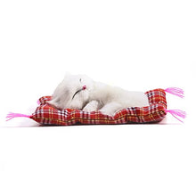 Carica l'immagine nel visualizzatore di Gallery, Zerodis Simulazione Sleeping Cat Toy con Soft Mat Bed durevole Vocalize White - Ilgrandebazar