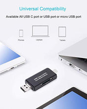 Carica l'immagine nel visualizzatore di Gallery, Hoonyer Lettore di Schede 3 in 1 Memoria SD/Micro SD e USB 2.0(3 1)
