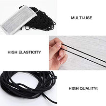 Carica l'immagine nel visualizzatore di Gallery, YHmall 2 Pezzi Elastico per Cucito, Corda Elastica Cordino Bianco + Nero