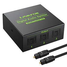 Carica l'immagine nel visualizzatore di Gallery, LiNKFOR 1X3 Splitter Ottico Audio 3 Porte 5.1CH SPDIF Digitale 1 In...