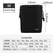 Carica l'immagine nel visualizzatore di Gallery, Baona - Borsa per fotocamera e obiettivo in velluto, Square M, Nero