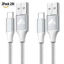 Carica l'immagine nel visualizzatore di Gallery, Cavo USB C 2Pezzi 2M Tipo C Nylon Intrecciato Carica...
