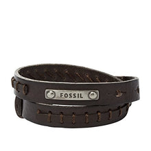 Carica l'immagine nel visualizzatore di Gallery, Fossil Bracciale da Uomo in Pelle/Ottone - Ilgrandebazar