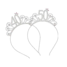 Carica l'immagine nel visualizzatore di Gallery, 40 Anni di Compleanno Donna Tiara Birthday Corona 40 Glitter...