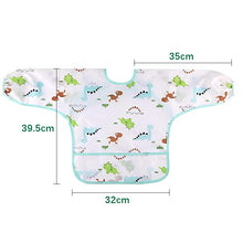 Carica l'immagine nel visualizzatore di Gallery, Lictin 5 pezzi Bavaglino a Manica Lunga - Impermeabile Unisex per M - Ilgrandebazar