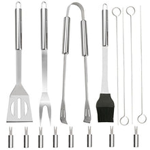 Carica l'immagine nel visualizzatore di Gallery, WisFox Set di Utensili per Barbecue, 20 Pezzi Posate Barbecue Grill Set...