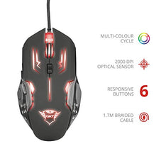 Carica l'immagine nel visualizzatore di Gallery, Trust Gaming Gxt 108 Rava Mouse da Gioco, Nero