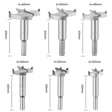 Carica l'immagine nel visualizzatore di Gallery, 6pcs Punte Forstner per Legno, Diametro 30/35/40/45/50/60mm,Utensili...