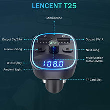 Carica l'immagine nel visualizzatore di Gallery, [Bluetooth V5.0] LENCENT Trasmettitore FM Bluetooth, per...